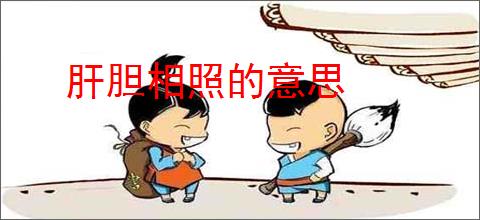 肝胆相照的意思