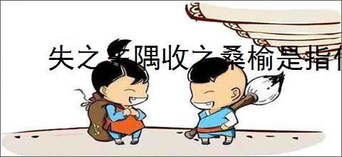 失之东隅收之桑榆是指什么意思